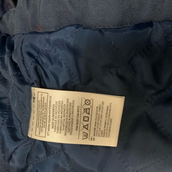 Adidas blue cotton coat parka M size - Picture 7 of 10